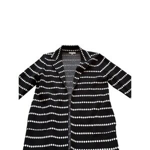 Women's‎ Sioni M Open Cardigan Black With White Polka Dots Pockets Preowned